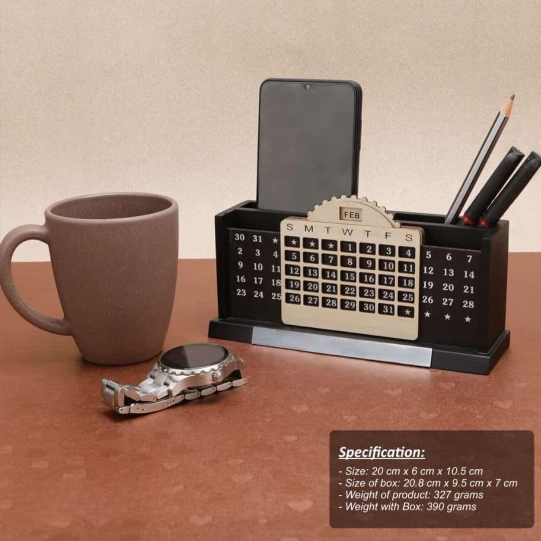 Corporate Personalized Wooden Mobile Stand And Organizer